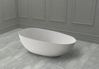 Ванна из искусственного камня ABBER Stein AS9611-1.6 160x75см белый матовый